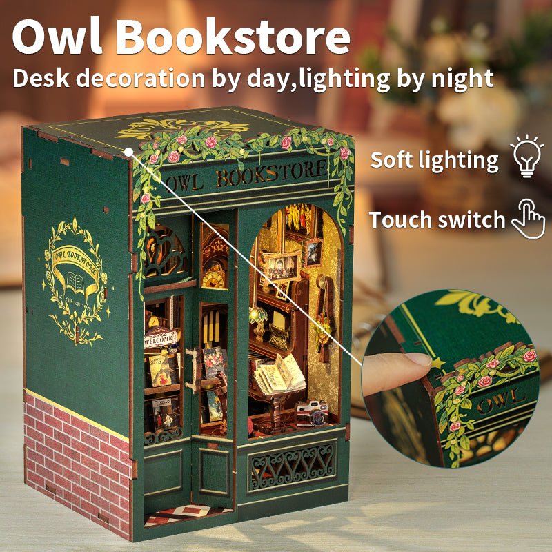 Book Nook DIY Kit: Ugglans Bokhandel - The Warm Workshop
