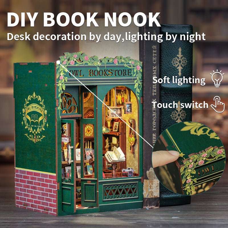 Book Nook DIY Kit: Ugglans Bokhandel - The Warm Workshop