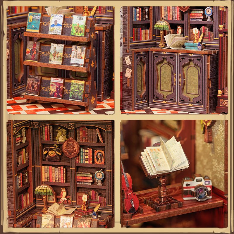 Book Nook DIY Kit: Ugglans Bokhandel - The Warm Workshop