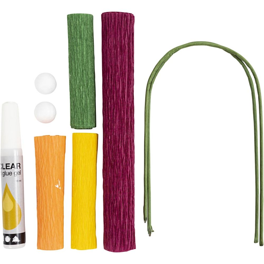Mini DIY Kit – Kräppblommor Vinter - The Warm Workshop