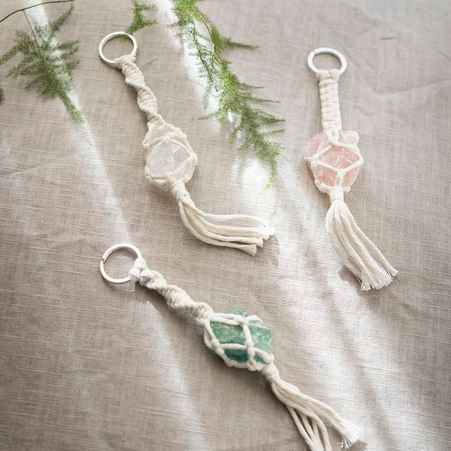 Mini DIY Kit – Makramé med kristaller - The Warm Workshop