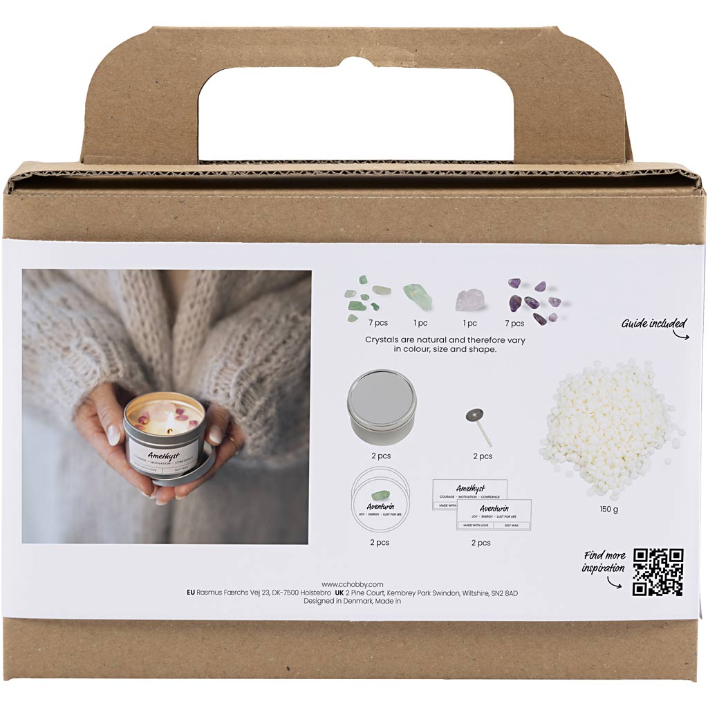 Mini DIY Kit – Sojaljus med kristaller - The Warm Workshop