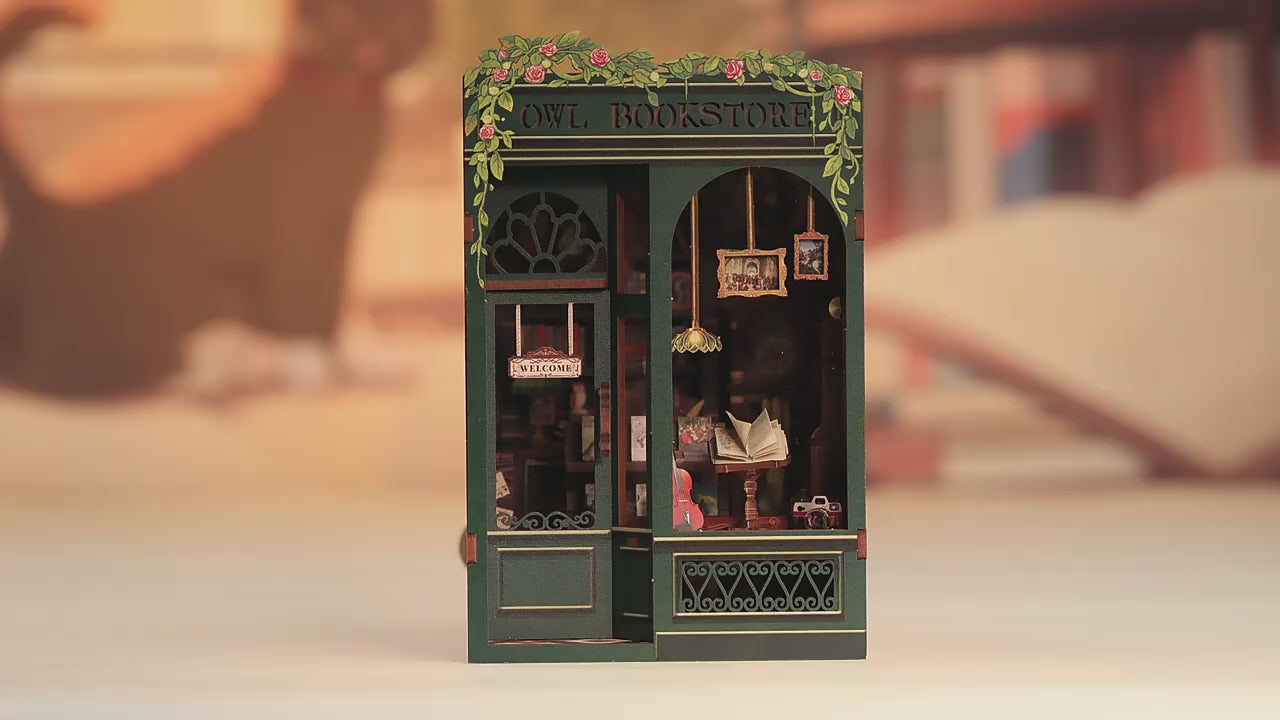 Book Nook DIY Kit: Owl Bookstore 
