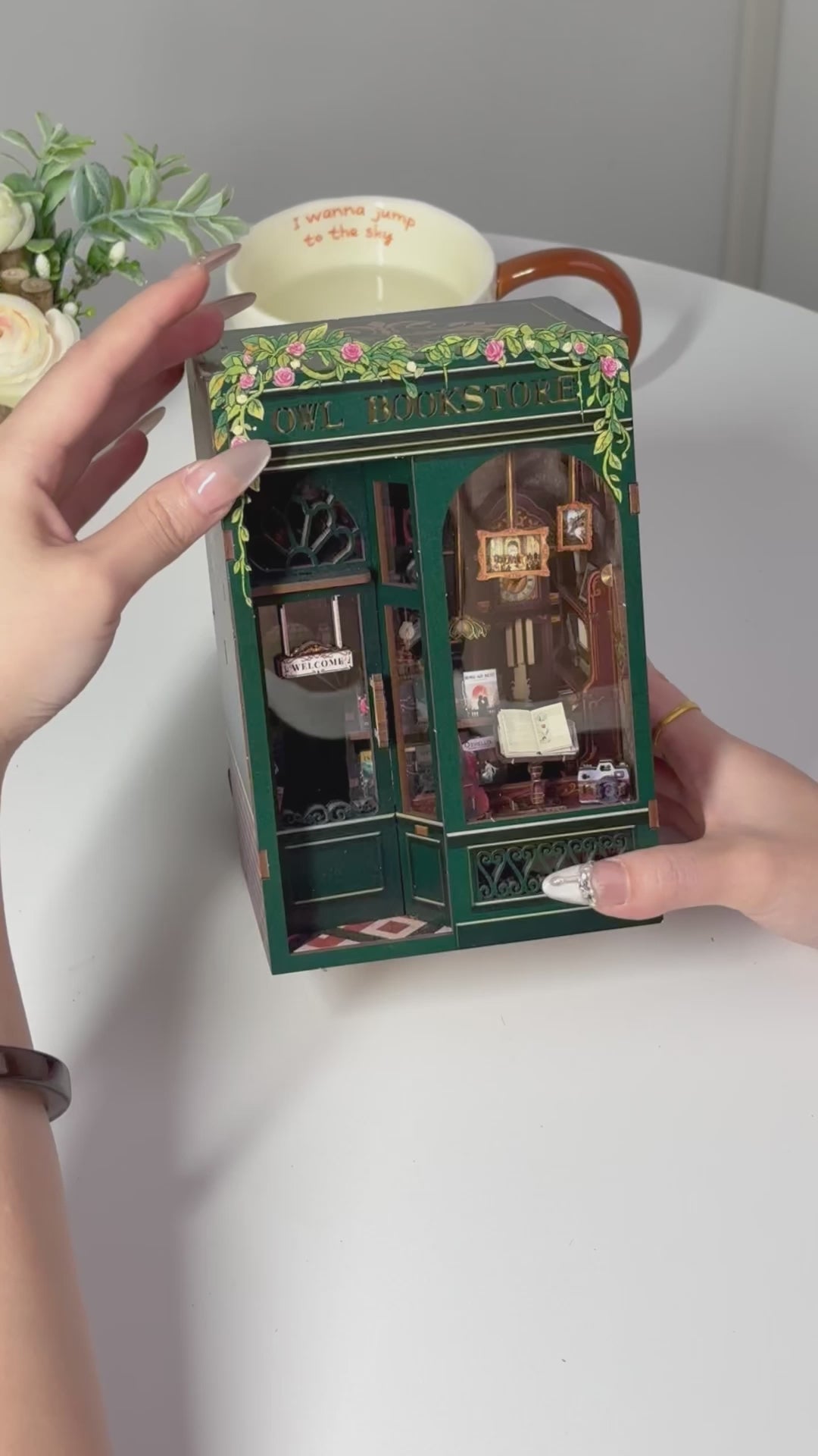 Book Nook DIY Kit: Owl Bookstore 